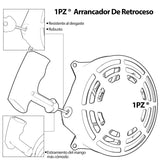 1 x RAW Customer Returns 1PZ SP1-33L Recoil Starter with Screw for Briggs Stratton 497680 498144 Oregon 31-068 Rotary 12368 Lawn Mower Engine Brushcutter Earth Drill - RRP €16.84