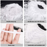 1 x Brand New Shengruili Santa Claus beard and wig,Santa hats,Santa Claus glasses,Santa Claus beard costume wig,Santa Claus beard white,Santa Claus wig,Santa Claus costume accessories - RRP €16.72