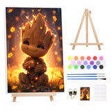 5 x Brand New GHHKUD Paint by Numbers Adults for Children, DIY Hand Painted Oil Painting Kit for Beginners With Frame Wooden Easel and Acrylic Paint Cartoon Anime Paint by Numbers Girl As a Gift-30X40cm - RRP €102.0