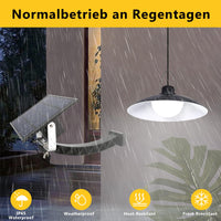 1 x RAW Customer Returns WUYOR Solar Hanging Lights 4-Head Solar Shed Lights 60LED IP65 Waterproof Outdoor Solar Lights Indoor with Remote Auto On Off, for Garden Yard Barn Balcony Corridor Gazebo House Landscape - RRP €48.4