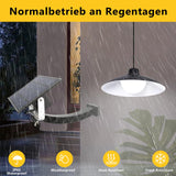 1 x RAW Customer Returns WUYOR Solar Hanging Lights 4-Head Solar Shed Lights 60LED IP65 Waterproof Outdoor Solar Lights Indoor with Remote Auto On Off, for Garden Yard Barn Balcony Corridor Gazebo House Landscape - RRP €48.4