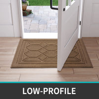 1 x RAW Customer Returns DEXI doormat 90 x 150 cm, non-slip dirt trapper mat for indoor and outdoor use, washable front door mat, door mat, entrance carpet, light grey - RRP €50.41