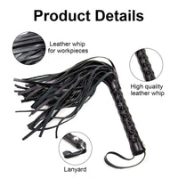 1 x Brand New PU Leather Horse Whip Daily Training Horse Running Leather Horse Flogger Bullwhip Horse Whip Horse Whip Horse Whip Black  - RRP €18.0