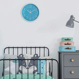 1 x RAW Customer Returns Lafocuse Blue Modern Wall Clock Silent 30cm, 3D Numbers Without Ticking Noise, Quartz Wall Clock Analogue Easy to Read Decoration for Living Room Children s Room School Kitchen Office - RRP €18.99