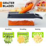 8 x RAW Customer Returns iPalamila vegetable cutter - dicer - vegetable chopper dicer - vegetable slicer - suitable for dices, slices, 14 in 1 multifunctional cutter onion chopper salad cutter mandoline, ABS - RRP €174.4