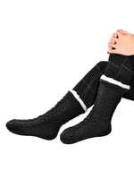 21 x Brand New Boao 2 Pairs Women Warm Slipper Socks Christmas Fuzzy Socks Fleece Lined Non-Slip Slipper Socks Black and Coffee  - RRP €387.87