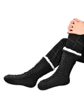 1 x Brand New Boao 2 Pairs Women Warm Christmas Stocking Socks Fuzzy Non-Slip Fleece Lined Socks Black and Coffee , Black and Coffee, Medium Large - RRP €20.16