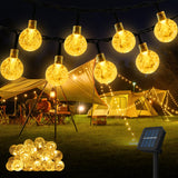 1 x RAW Customer Returns OxyLED Solar Fairy Lights Outdoor, 6.5M 30LED Solar Fairy Lights Outdoor Weatherproof Waterproof IP65 8 Modes Crystal Balls Solar Fairy Lights Outdoor for Garden, Patio, Balcony, Parties, Warm White - RRP €10.07