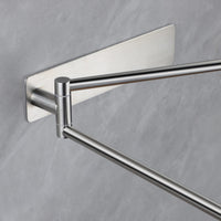 1 x RAW Customer Returns YIGII towel holder without drilling Towel rail self-adhesive made of brushed stainless steel Wall Towel Holder Double for Bathroom Sink Towel holder self-adhesive 40cm - RRP €18.14