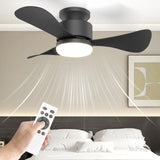 1 x RAW Customer Returns Orthland Small Ceiling Fan with Light and Remote Control, 71cm Quiet Ceiling Fan with Reversible DC Motor, Ceiling Fan Lamp for Bedroom, Living Room, Kitchen, 6 Speeds - RRP €119.99