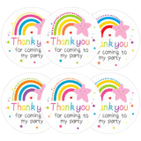 5 x Brand New jijAcraft Thank You Circle Stickers, 60 Rainbow Stickers with Stars, 5cm Thank You Round Self-Adhesive Rainbow Stickers, for Birthdays Gifts - RRP €30.2