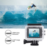 1 x RAW Customer Returns Action Camera, 1080P Waterproof 30m Underwater Camera with 140 Wide Angle 2inch Screen Ultra HD Camera, Support TF Card 32 GB, for Bicycle Motorcycle Diving Swimming - RRP €33.07