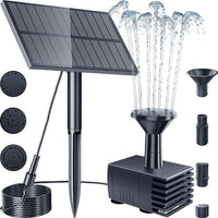 1 x RAW Customer Returns Biling solar fountain for outdoors, pond pump solar water feature solar fountain for outdoors with filter solar pump for fountain with 6 nozzles for hummingbird bath, pond, pool, aquarium - RRP €14.11