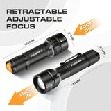 1 x RAW Customer Returns EverBrite LED flashlight 400lm super bright, 4-mode zoomable, IPX4 waterproof flashlight hand lamp LED aluminum, small flashlight for camping, outdoor with 3 AAA batteries - RRP €14.99