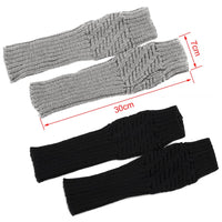 1 x RAW Customer Returns Oneshlee 2 Pieces Women s Winter Fingerless Gloves Black White  - RRP €24.0