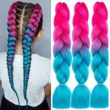 3 x Brand New Xtrend 3 Packs 61 cm Ombre Braiding Hair 2 Tone Afro Braiding Hair Extensions for Twist Jumbo Box Braids Synthetic Hair for Women Braiding 3Packs, L15  - RRP €29.94