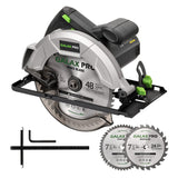 1 x RAW Customer Returns GALAX PRO Circular Saw, 1500W 5500RPM Electric Saw, Cut 65mm 90 , 43mm 45 , 2 Blades 185mm, Graduated Scale, Wood, Thin Metal, Plastic - RRP €62.96