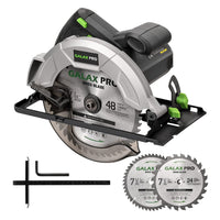 1 x RAW Customer Returns GALAX PRO Circular Saw 1200W 5800RPM, Max Cutting 62mm 90 , 42mm 45 , Double Safety Button, Parallel Rule, 185mm Blade for Wood, Plastic, Thin Metal 76331 - RRP €20.4