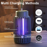 1 x RAW Customer Returns Mosquito Killer Lamp, Electric Insect Killer with Night Light 2 in 1, Powerful Pest Control Traps for Indoor and Outdoor - RRP €28.22