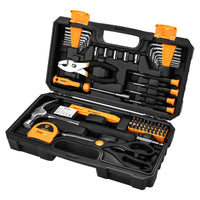 1 x RAW Customer Returns DEKO TZ62 Tool Set General Household Hand Tool Kit with Tool Box Plastic Case - RRP €29.99