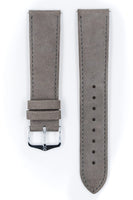 1 x RAW Customer Returns HIRSCH watch strap Osiris Nubuk M - watch strap made of natural calf leather - grey - 16 mm - RRP €44.9