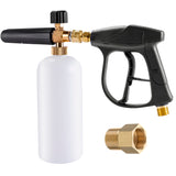 1 x RAW Customer Returns Snow Foam Lance Foam Cannon Gun 1L Bottle, 1 4 Inch Quick Release Soap Dispenser with M22 14mm to 15mm Connector for Pressure Washer Hose with Foam Gun  - RRP €25.62