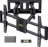 1 x RAW Customer Returns Alphamount Full Motion TV Wall Mount for 37 to 75 Inch Televisions, Tilting and Swiveling TV Mount with Double Arms, Maximum VESA 600x400 mm up to 45 kg, APLF6-E - RRP €30.22