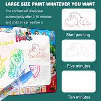 1 x RAW Customer Returns MOONTOY Animal Water Painting Mat 120 x 80cm, Water Doodle Mat Gift, Girls Painting Mat with Water Pen Magic Doodle Toy from 2 Years Painting Learning Toy Gift 1 2 3 4 Years Girl Boy - RRP €25.2