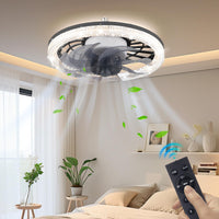 1 x RAW Customer Returns iToncs fan ceiling light, LED ceiling fan with lighting, 3 color temperatures and 4 speeds ceiling fan with lamp, remote control quiet dimmable indoor fan - RRP €49.99