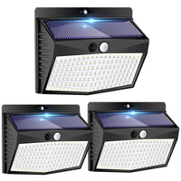 1 x RAW Customer Returns Peasur Solar Lights for Outdoors with Motion Sensor, 3 Pack 138 LED Solar Lamp Outdoor 180 Super Bright Solar Light with Motion Sensor Security Wall Light 3 Modes IP65 Waterproof Wall Light Garden - RRP €23.99