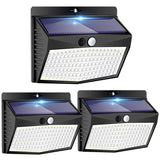 1 x RAW Customer Returns Peasur Solar Lights for Outdoors with Motion Sensor, 3 Pack 138 LED Solar Lamp Outdoor 180 Super Bright Solar Light with Motion Sensor Security Wall Light 3 Modes IP65 Waterproof Wall Light Garden - RRP €23.99