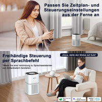 1 x RAW Customer Returns DAYETTE Intelligent Air Purifiers for Allergies, Pet Hair, Mold, Smoke, Dust with 22 dB Sleep Mode, H13 True Hepa Filter, Air Purifier for Home, Large Rooms up to 120 m  - RRP €100.84