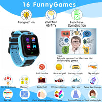 1 x RAW Customer Returns Kesasohe Smartwatch Kids, 4G Kids Smartwatch with GPS and Phone Waterproof GPS Watch Kids Video Call Call Function SOS Voice Chat IP68 Game Alarm Clock School Mode, Children s Watch Boys Girls Student - RRP €60.49