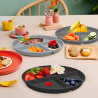 1 x RAW Customer Returns greenandlife plate set of 4 22.8cm unbreakable dinner plates, reusable children s plates with lids, plastic plates, tableware plates, microwave and dishwasher safe, camping plates for adults - RRP €17.77