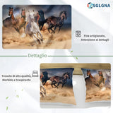 1 x RAW Customer Returns HSGLGNA Horse Galloping Bed Linen Set 3 Pieces 3D Horse Microfibre Bedding Sets 3 Pieces with Zip 100 Cotton Horse B, 200 x 200 cm  - RRP €36.99