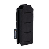 1 x RAW Customer Returns IDOGEAR MOLLE Magazine Pouch Single Pistol Mag Bag Elastic Open Top Bags for Glock M1911 92 9mm .40 Magzines Flashlights Holster Black  - RRP €13.9