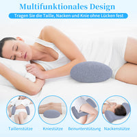 1 x RAW Customer Returns SAHEYER Lumbar Pillow Orthopedic Memory Foam Lumbar Pillow for Lower Back Pain Relief, Ergonomic Design for Lumbar Bed, Sofa, Chair, Car and Office Chair, Gray - RRP €28.99