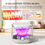 1 x RAW Customer Returns Ultrasonic cleaning device dental splint UV 45000Hz 30W Dental Pod for dentures, aligners, mouth guards, bleaching trays, ultrasonic cleaner 5 minutes cleaning with 3 modes for jewelry, diamonds 200ml - RRP €41.05