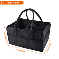 2 x RAW Customer Returns WUUDWALK Baby Diaper Caddy Organizer Felt Bag - Storage Bag, Diaper Bag, Felt Storage Basket, with Zipper Pocket, Dark Gray - RRP €39.64