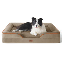 1 x RAW Customer Returns Bedsure orthopedic dog bed ergonomic dog sofa - 89x63 cm dog couch with egg-shaped box foam for medium dogs, washable non-slip dog beds, hazelnut brown - RRP €68.56