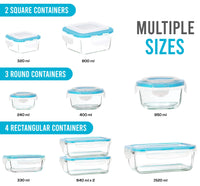 1 x RAW Customer Returns KICHLY 18 Pack Glass Food Storage Containers 9 Containers and 9 Lids - Transparent Premium Glass Containers with Lids - Airtight, Leakproof, BPA-Free - RRP €33.5