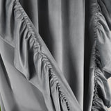 1 x RAW Customer Returns FLYINGCURTAINS - Opaque curtains for living room, bedroom, decorative curtains with ruffle tape, curtain panels with ruffles, velvet curtain, 160 x 250 cm light grey  - RRP €40.24