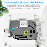 1 x RAW Customer Returns 3x XemaX Compatible for Brother TZe-251 24mm Label Ribbon Brother P-Touch Ribbons Replacement for TZe 251 TZe251 TZc-251 Brother Black on White Label Tape for Brother P-touch D600VP E550W P750W D610BT - RRP €17.99