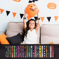 1 x Brand New Gxhong Slap Bracelet Clap Bracelet Halloween Slap Bracelets, 24 pcs Halloween Theme Snap Bracelet Set, Snap Bracelets Snap Bracelet Kids Set, for Halloween Birthday Gifts Party Favors - RRP €13.24