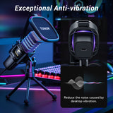 1 x RAW Customer Returns TONOR RGB USB Microphone, Cardioid Condenser Computer PC Mic with Tripod Stand, Pop Filter, Shock Mount for Gaming, Streaming, Podcasting, YouTube, Voice Over, TC30S - RRP €39.34