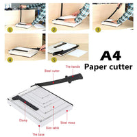 1 x RAW Customer Returns Voluker Massicot A4 Paper Cutter Cutting Capacity 10 Sheets of Paper for Office School Leisure Paper Creatives White - RRP €47.2