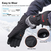 1 x RAW Customer Returns SAVIOR HEAT Heated Gloves Mittens Men Women, Electric Rechargeable Battery Ski Snow Gloves, Warm Gloves for Winter Motorcycle Snowboard Hiking Cycling Walking Running - RRP €117.97