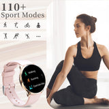 1 x RAW Customer Returns Fitonus Smartwatch Women Phone Function, 1.39 Inch Always-On Display, Fitness Watch Women Round with 110 Sports Modes Blood Pressure Measurement Heart Rate Sleep Monitor Pedometer Watch for iOS Android Gold - RRP €37.3