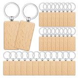 1 x RAW Customer Returns Dasing 50pcs Blank Wooden Keychains Key Engraving Blanks Unfinished Wood Key Chains Keyrings for DIY, Rectangular - RRP €25.2