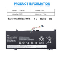 1 x RAW Customer Returns Wikinu L17C4PB0 Battery for Lenovo Flex 6-14IKB 6-14ARR IdeaPad 530S-14ARR 530S-14IKB 530S-15IKB Yoga 530-14ARR 530-14IKB L17M4PB0 L17C4PB2 5B10Q16066 5B10Q22883 7.68V 45Wh - RRP €45.61